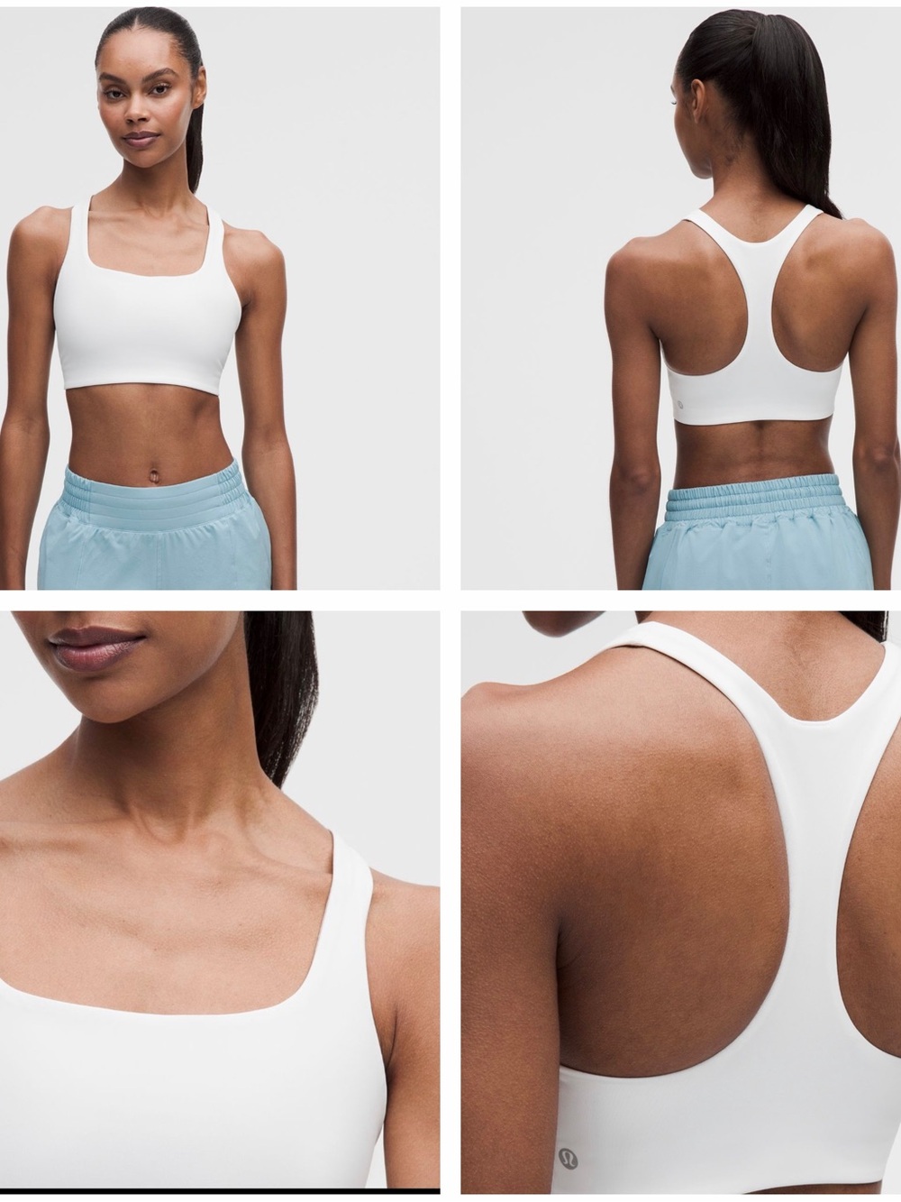 lululemon athletica White Racerback Sports Bra